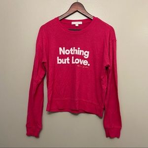 Spiritual Gangster Womens Nothing But Love Sauasana Pink Pullover Size Large